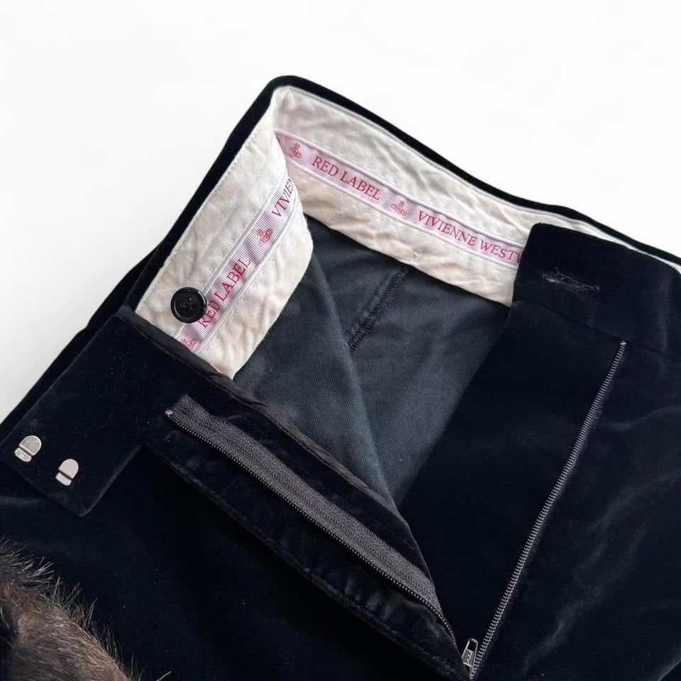 Vivienne Westwood Suede Fur Trim Black Shorts