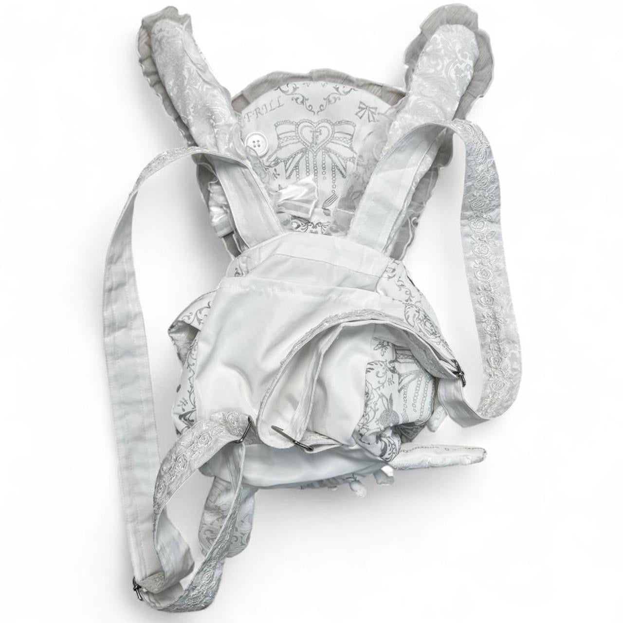 h.Naoto Lovely Bunny Frill Backpack / WH