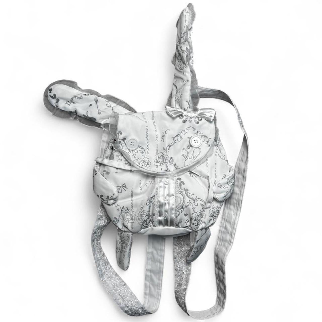 h.Naoto Lovely Bunny Frill Backpack / WH