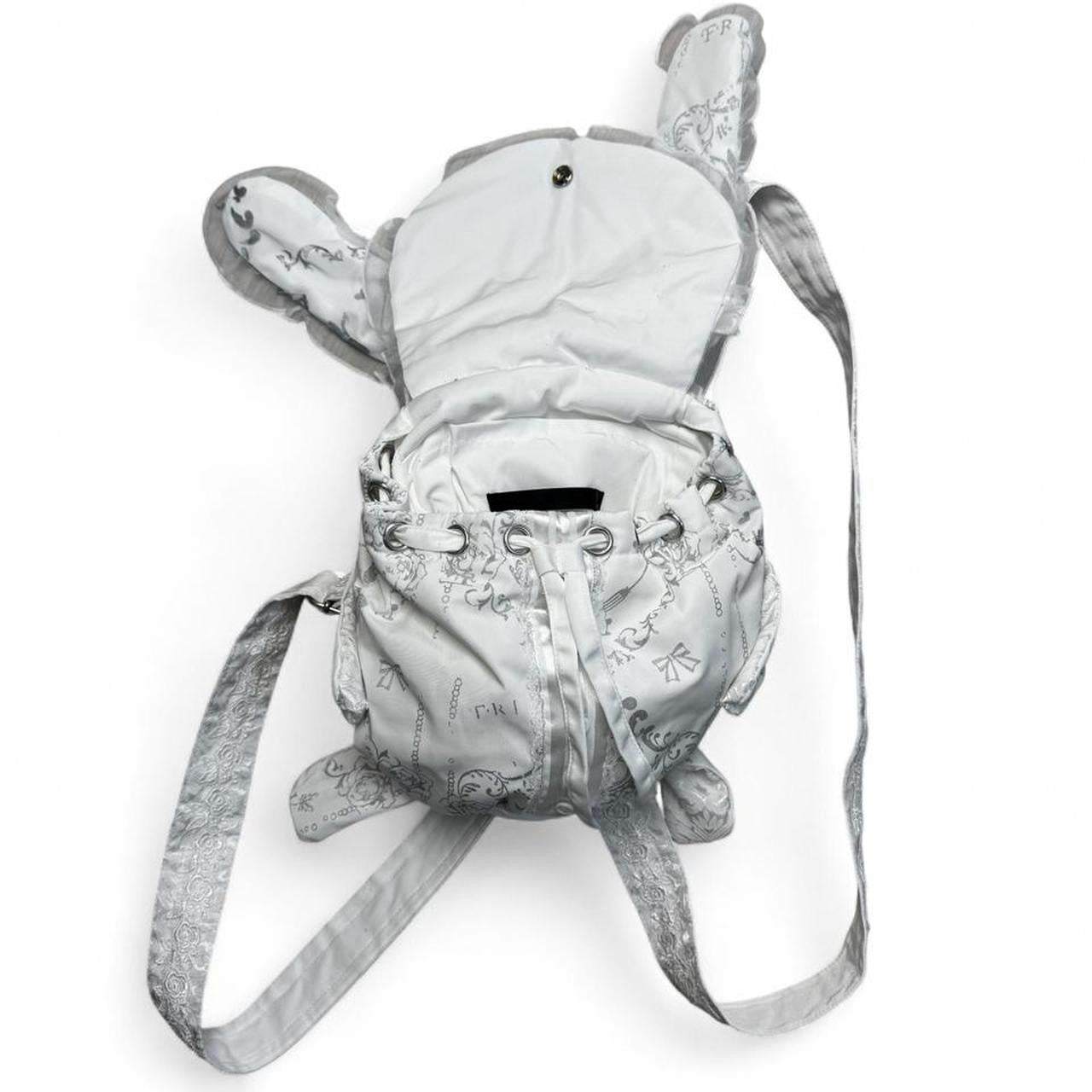 h.Naoto Lovely Bunny Frill Backpack / WH