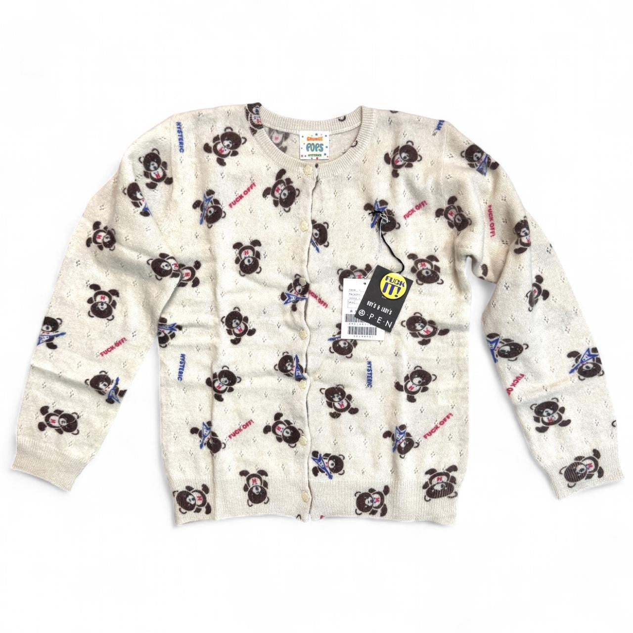 Grunge Pops Hysteric Glamour Bear F*ck Cardigan