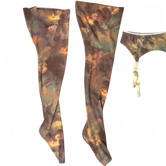 Vivienne Westwood Putti Stocking & Garter Set