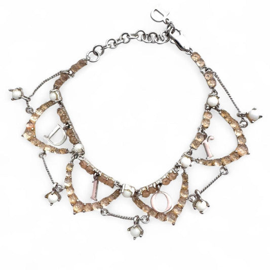 Dior Dangle Logo Jewel Perlescent Bracelet