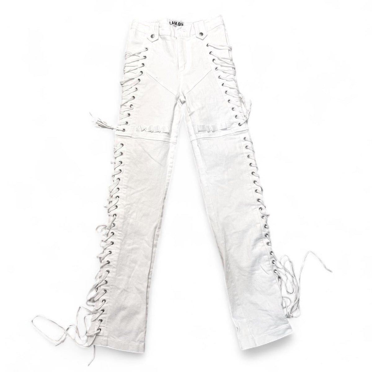 I.AM.GIA Lace-up White Pants