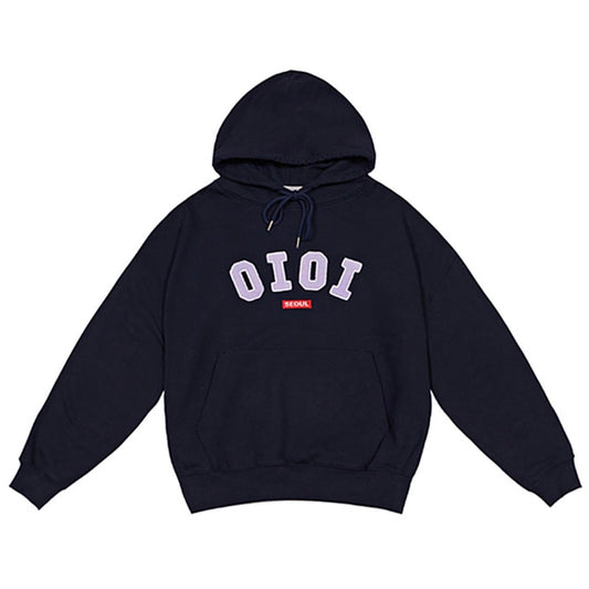 OiOi Navy Purple Logo Hoodie