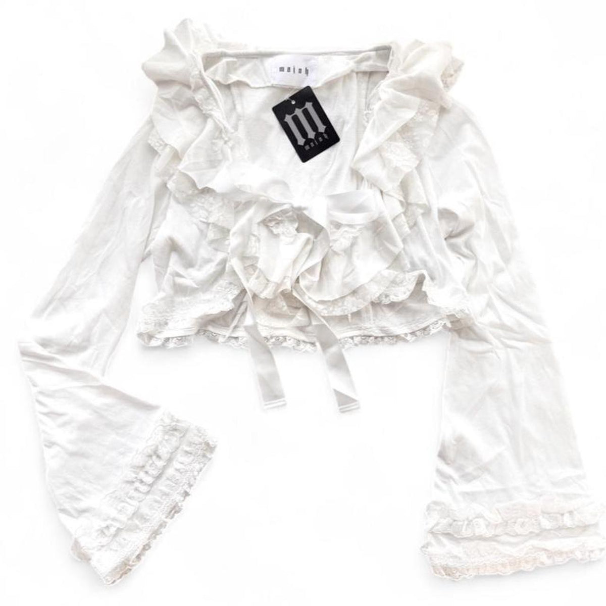 MAJOH White Bolero Lace Cardigan