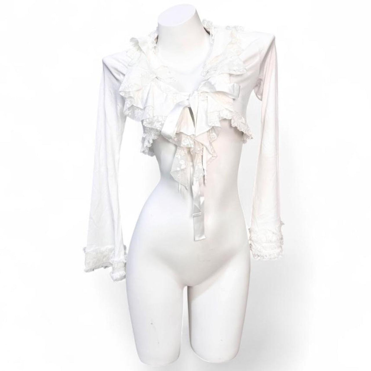 MAJOH White Bolero Lace Cardigan