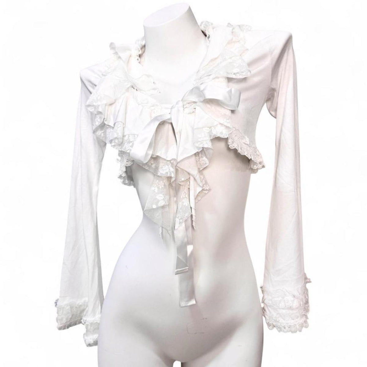 MAJOH White Bolero Lace Cardigan