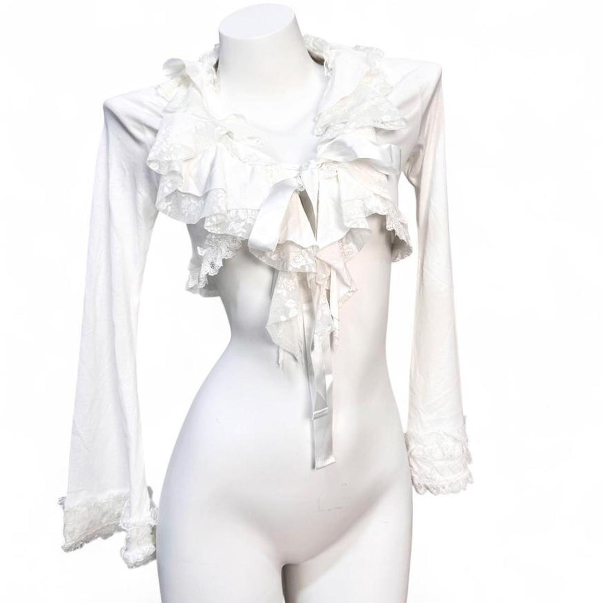 MAJOH White Bolero Lace Cardigan