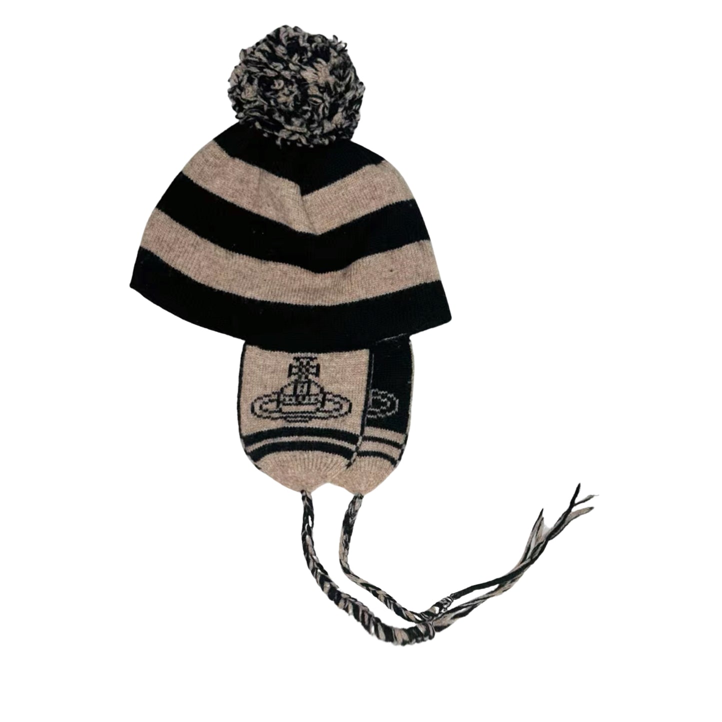Vivienne Westwood Black & Beige Beanie