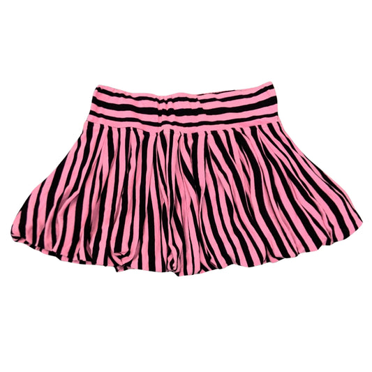 Love Junkie Japanese Brand Striped Pink & Black Skirt