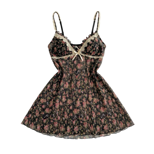 Japanese Brand Floral Sheer Cami Dress