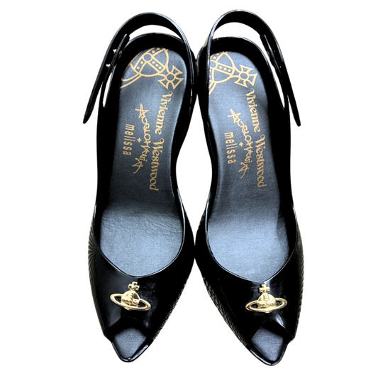 Vivienne Westwood x Melissa Heels/Pumps w/ Gold Orb Logo